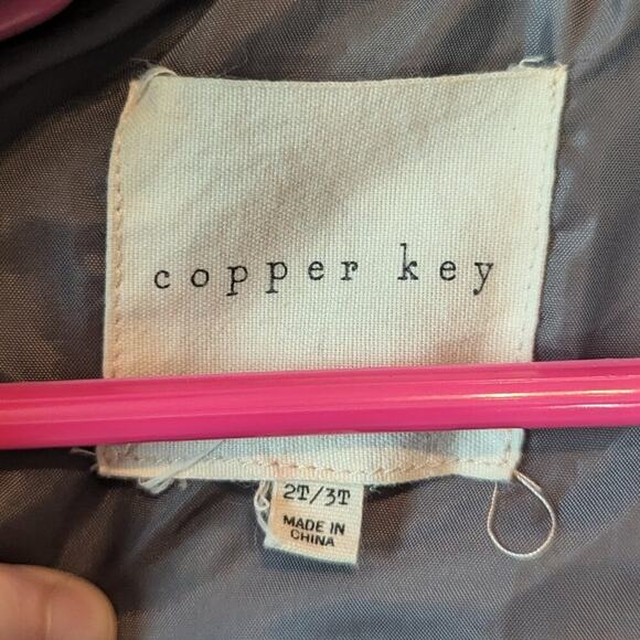 Copper Key Gray Zip Up Toddler Fuzzy Lined Collar Puffer Coat Size 2T/3T - Picture 6 of 9